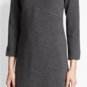 Tory Burch Gray Vienna Dress With Shoulder Buttons Size Small